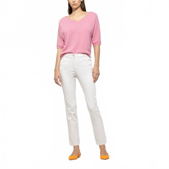 NEW LUISA CERANO twill trousers in light cream